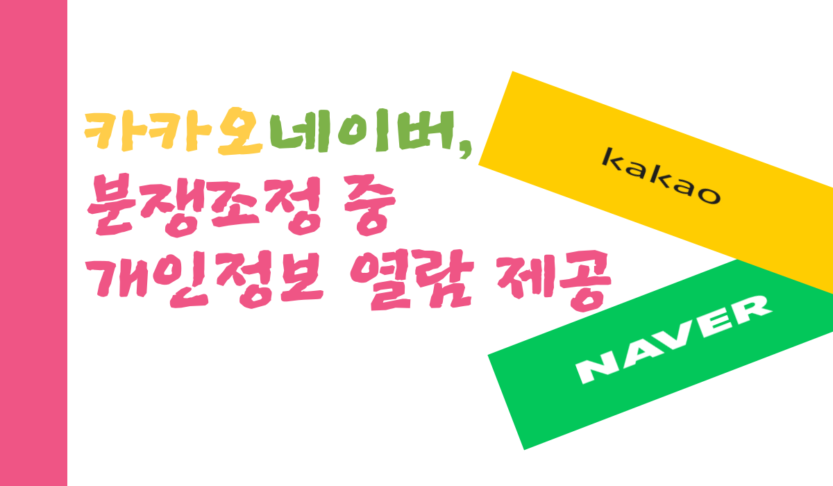 카카오네이버 분쟁조정 중 개인정보 열람 제공